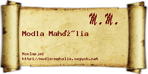 Modla Mahália névjegykártya